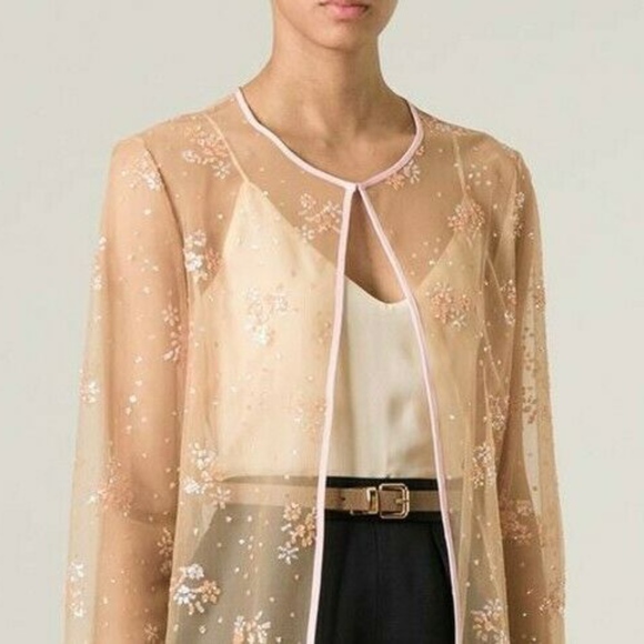 MARY KATRANTZOU Jackets & Blazers - MARY KATRANTZOU Jacket Cardigan Dressy Pink Sheer